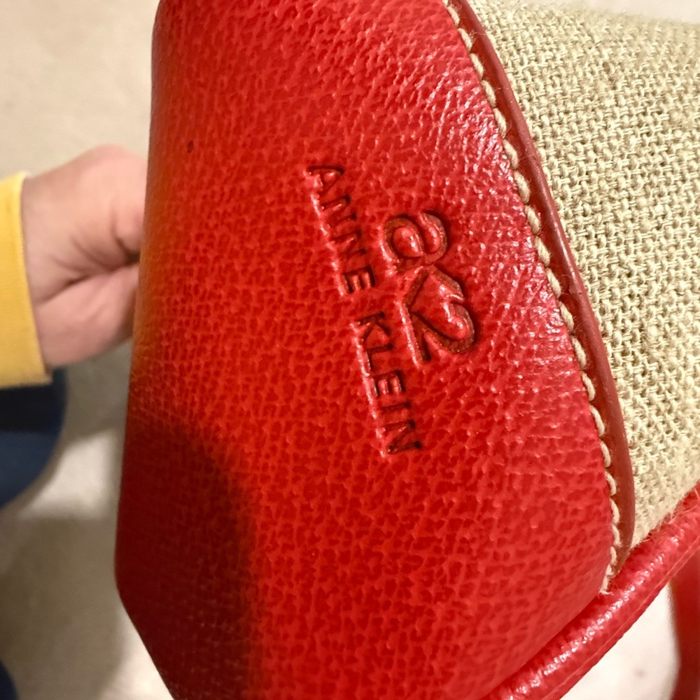Anne Klein Red and Tan Crossbody Bag - Picture 8 of 9